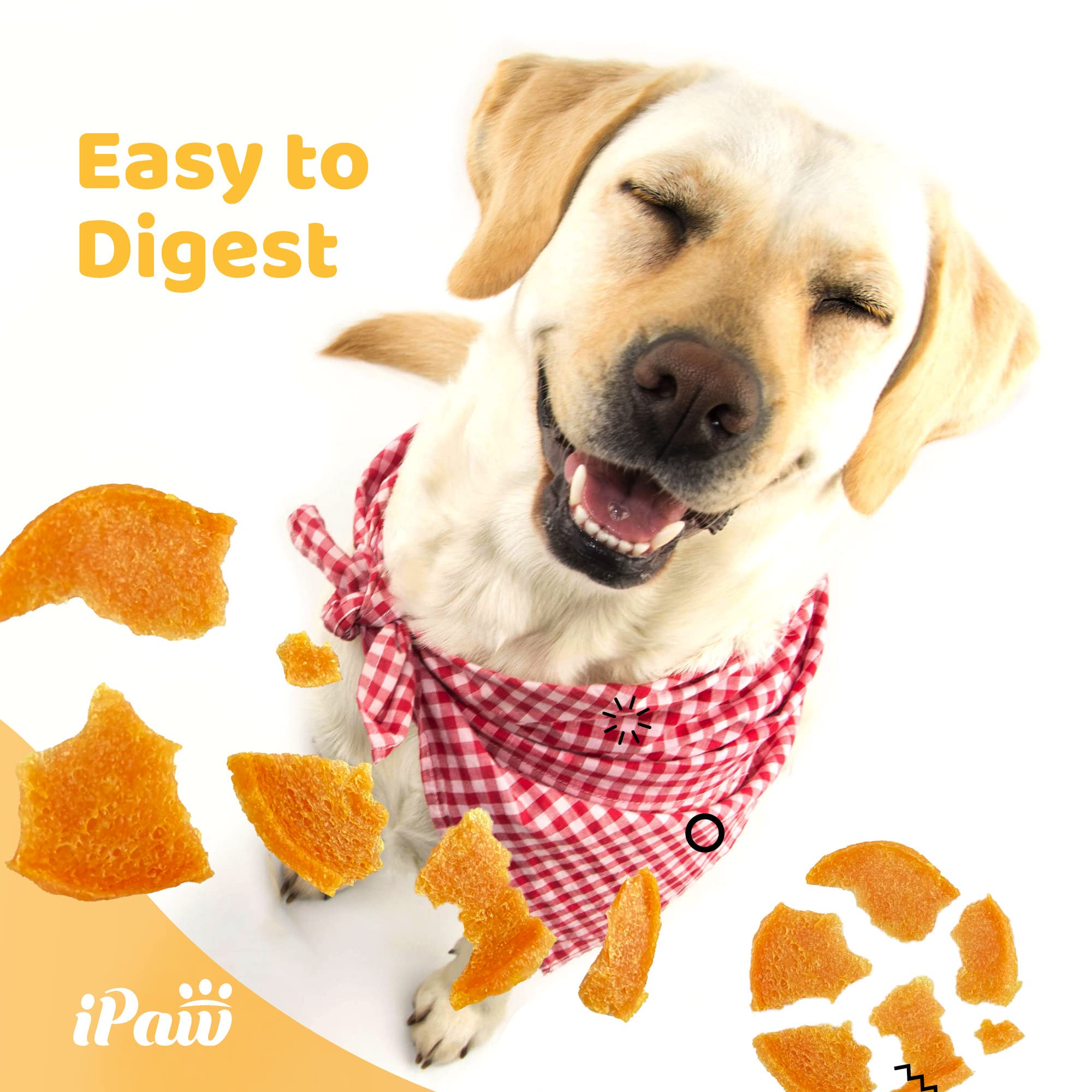 iPaw Chicken Chips digestión suave, aptos para estómagos sensibles.