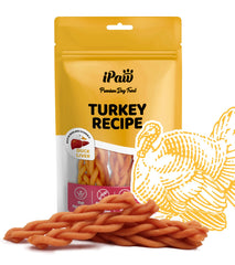 iPaw golosina de pavo trenza, recompensa ideal para entrenamiento.