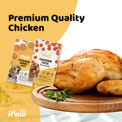 iPaw recompensa de pollo para entrenamiento, sabrosa y motivadora.