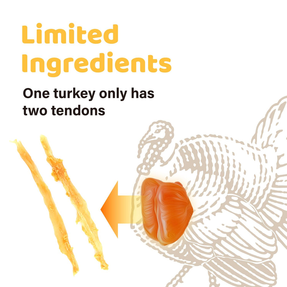 iPaw tendones de pavo, aroma rico que atrae a perros hambrientos