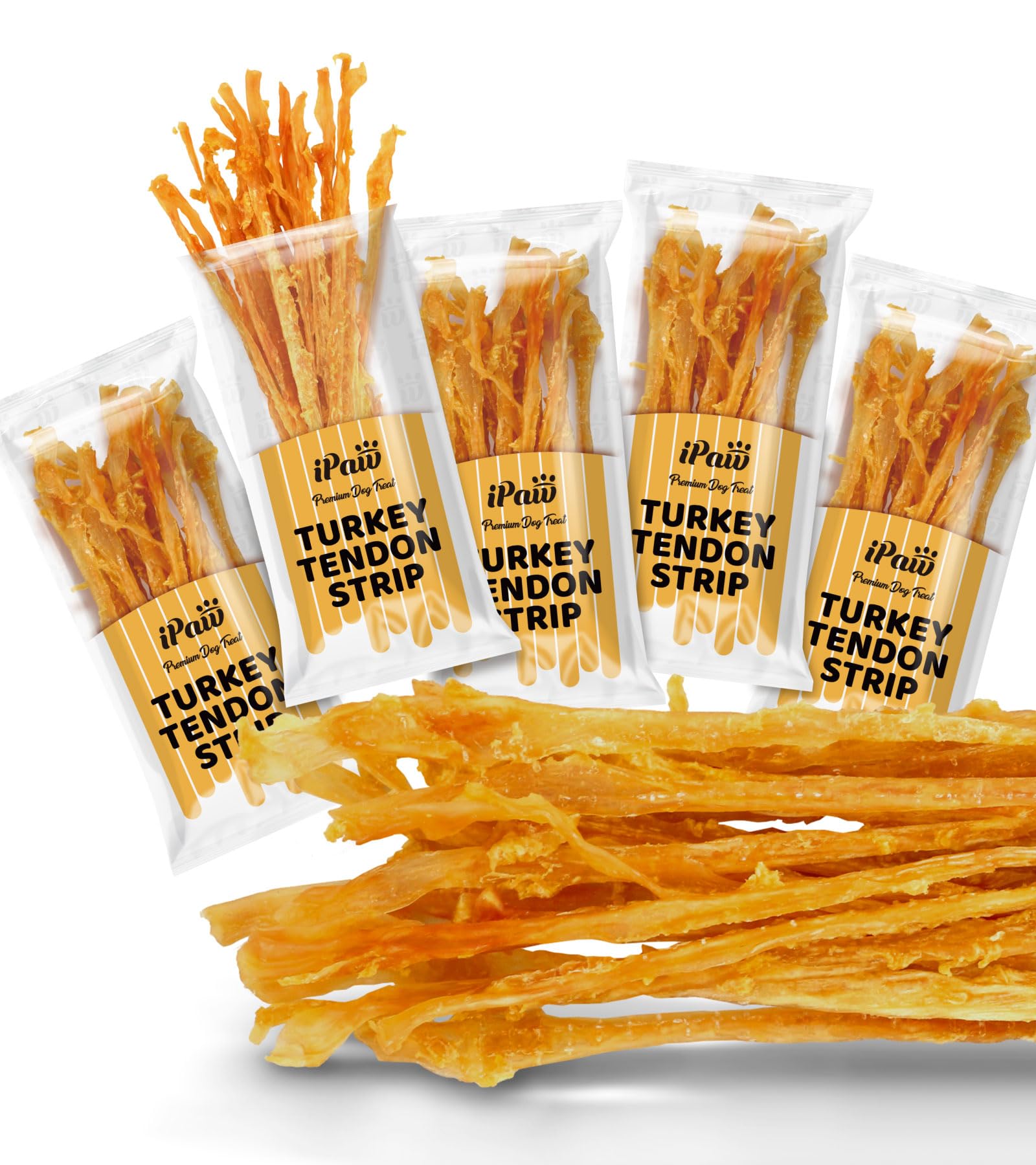 iPaw tendones de pavo para perros en empaque de 5 unidades, solución natural para masticar