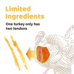 iPaw tendones de pavo: textura masticable para perros exigentes.