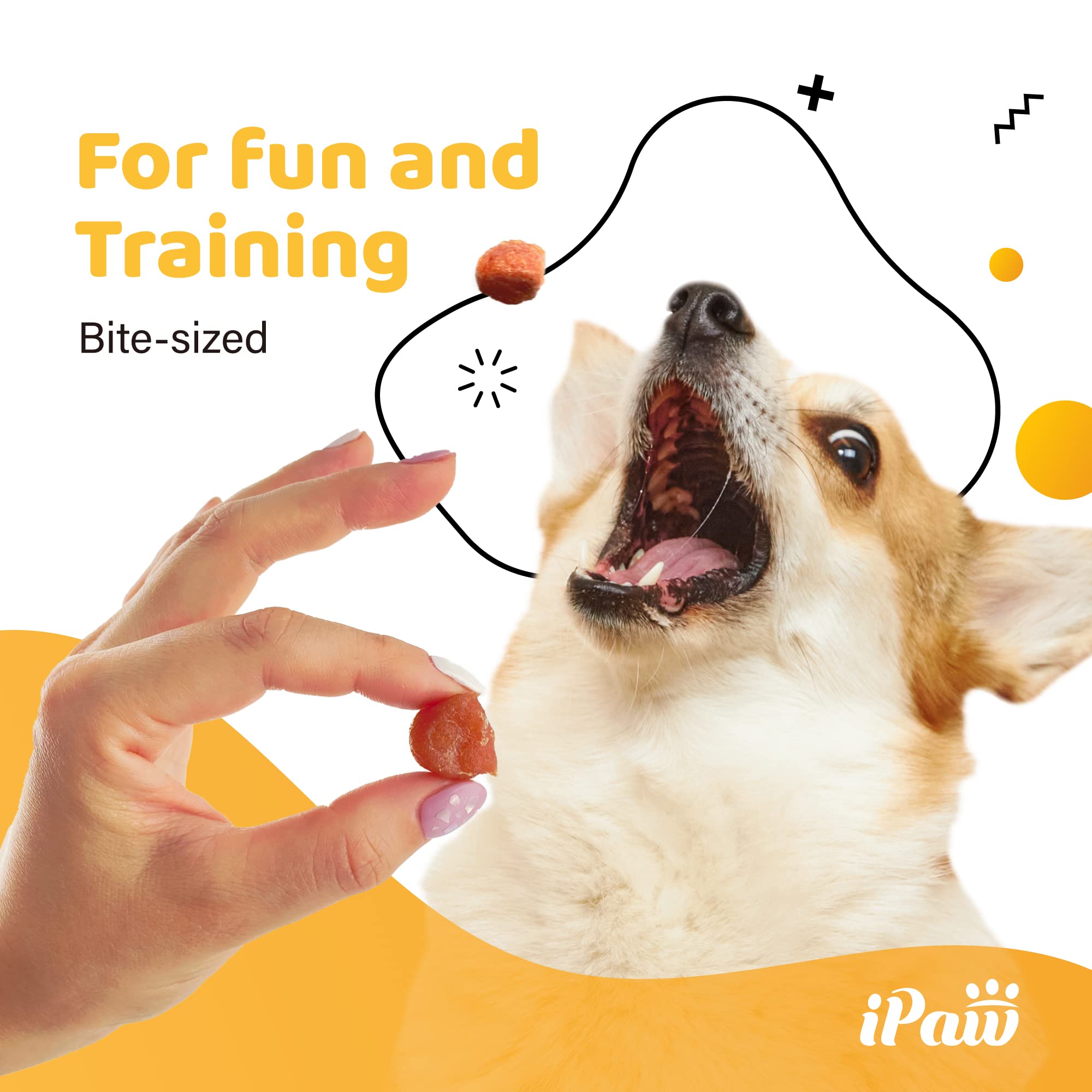 iPaw Tots de Pollo, sabor máximo, favorece la atención durante el entrenamiento.