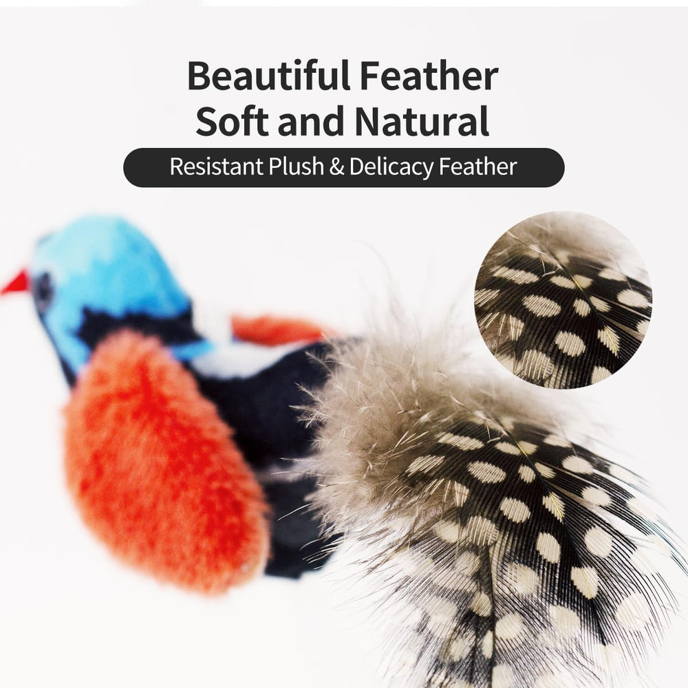 ipawspace juguetes para gatos con menta gatuna, sonido realista del pajaro.