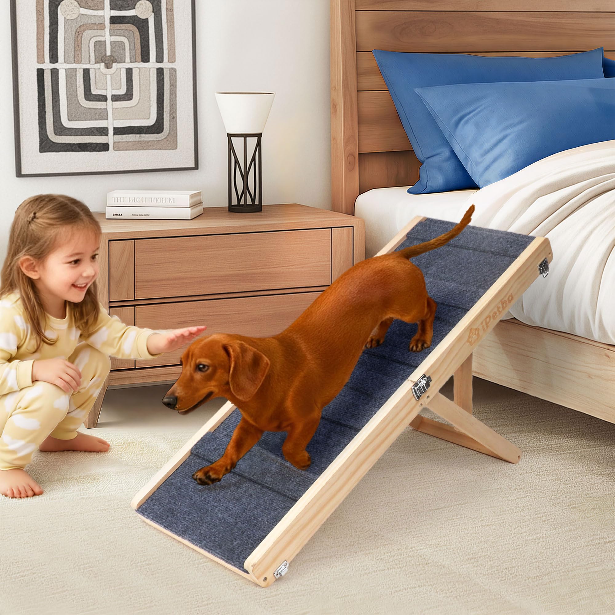 IPETBA rampa para perro sillon ajuste: subida más cómoda y estable.