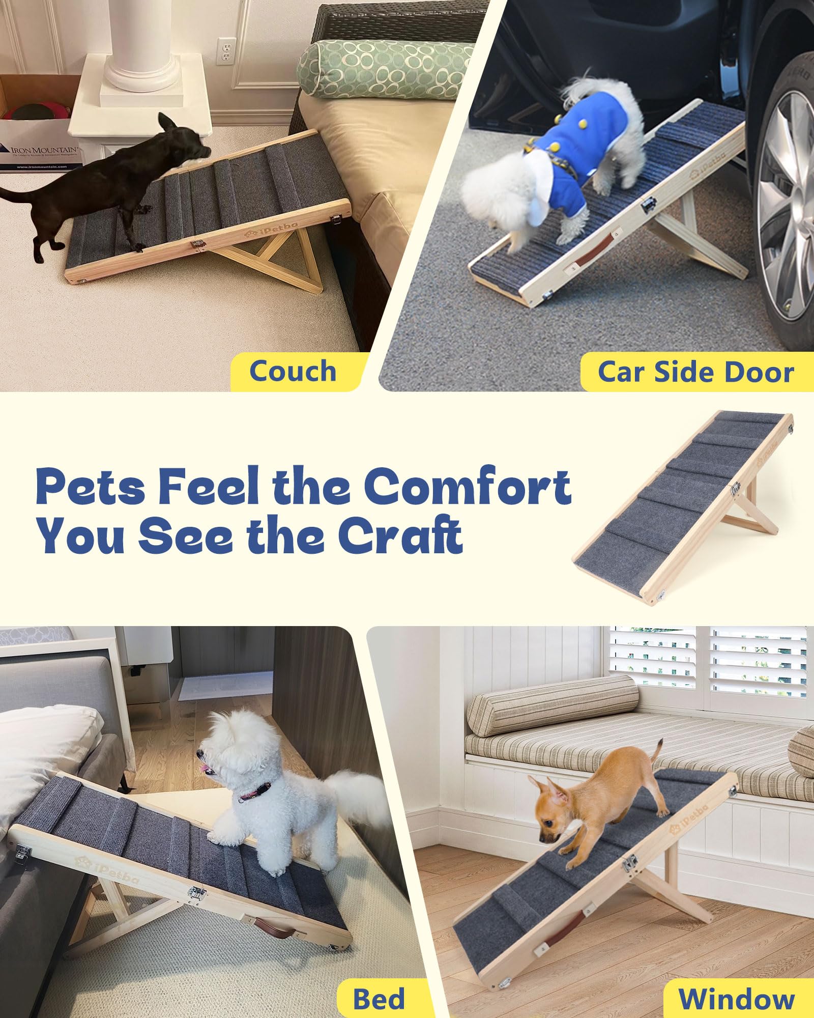 IPETBA rampa para perro uso interior: ideal para uso diario en casa.