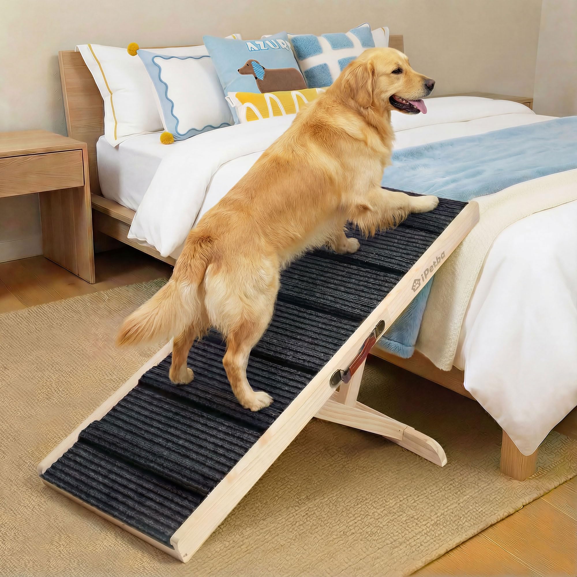 IPETBA rampa para perros en cama y sofá facilita subir sin esfuerzo.