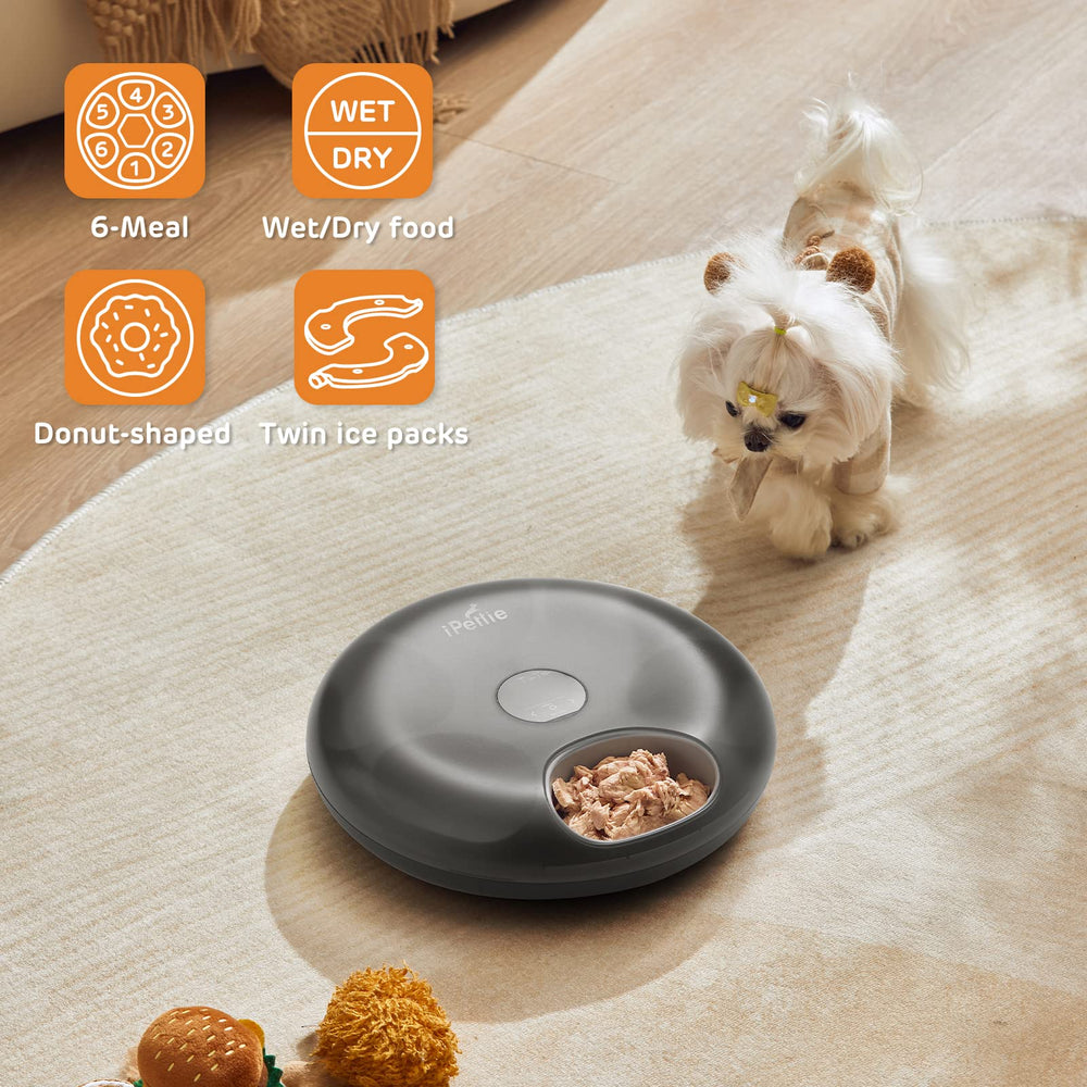 ipettie donut frost bandeja con 6 compartimentos, porciones de ½ libra cada comida