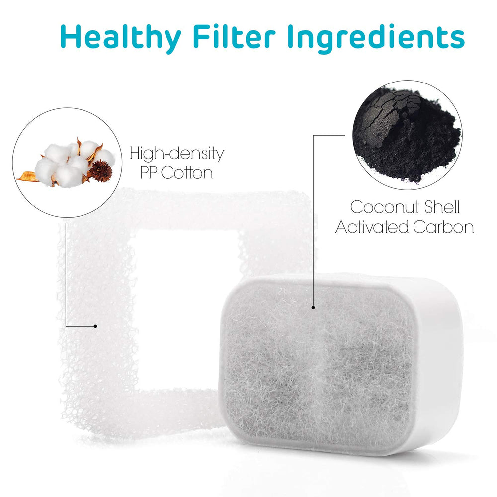 iPettie Fiumi: filtro carbono 4 unidades para agua más limpia en casa