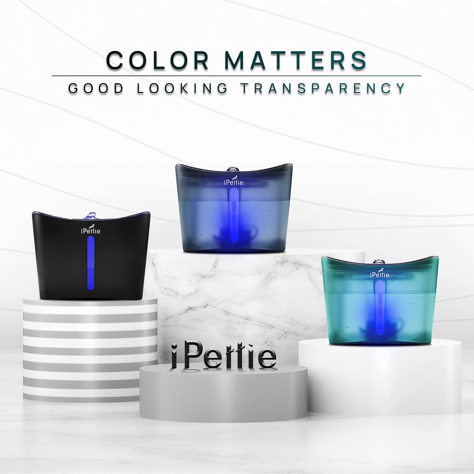 iPettie Kamino, iluminación nocturna integrada para atraer a las mascotas a beber.