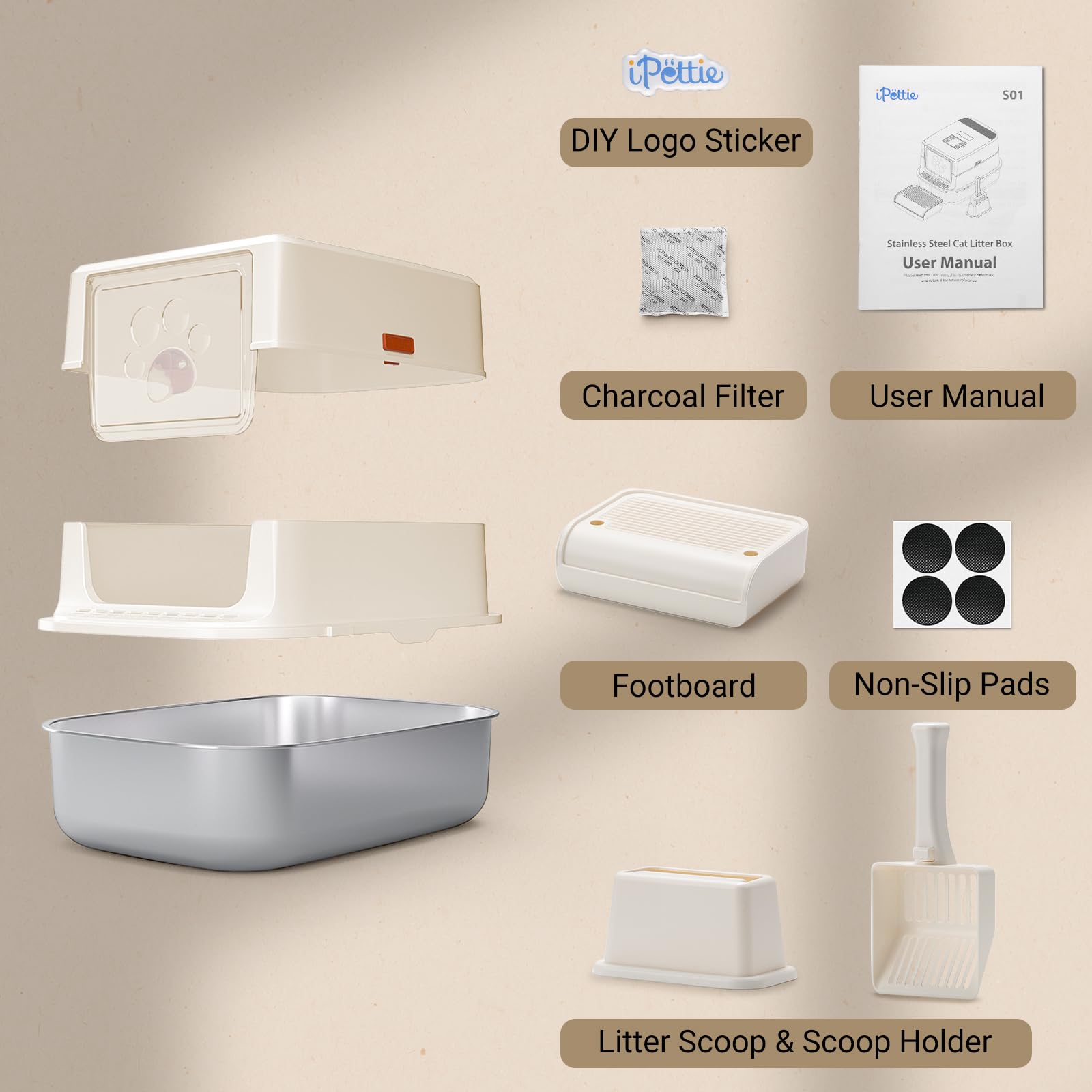 iPettie S01, capacidad de 20 litros para espacios amplios de gato.
