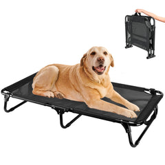 Ipixune cama para perro elevada sin montaje, lista para uso inmediato