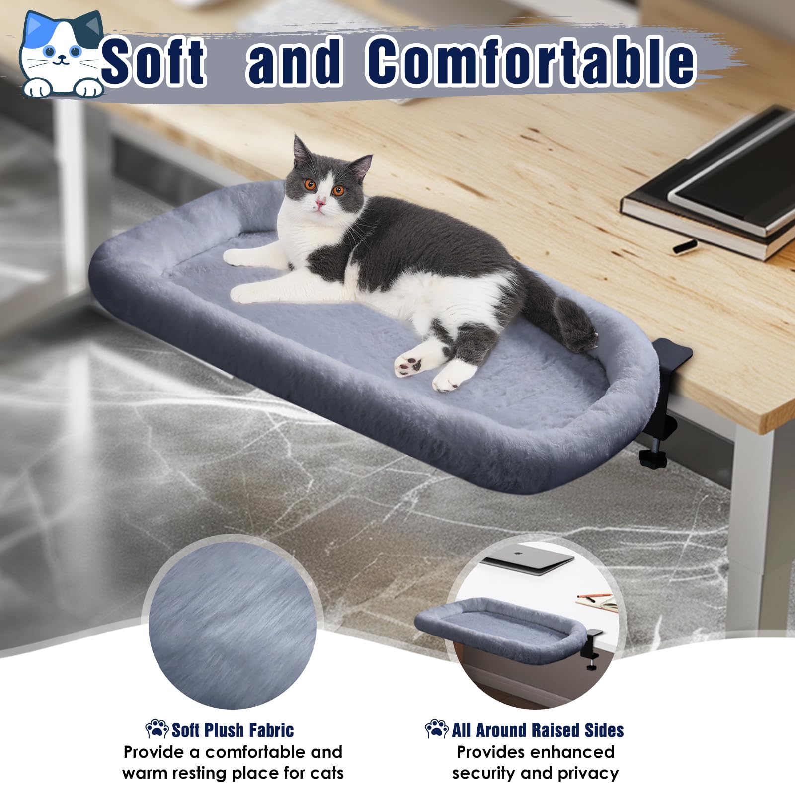 IPOW Cama Gato diseño plegable 90 grados para ahorrar espacio