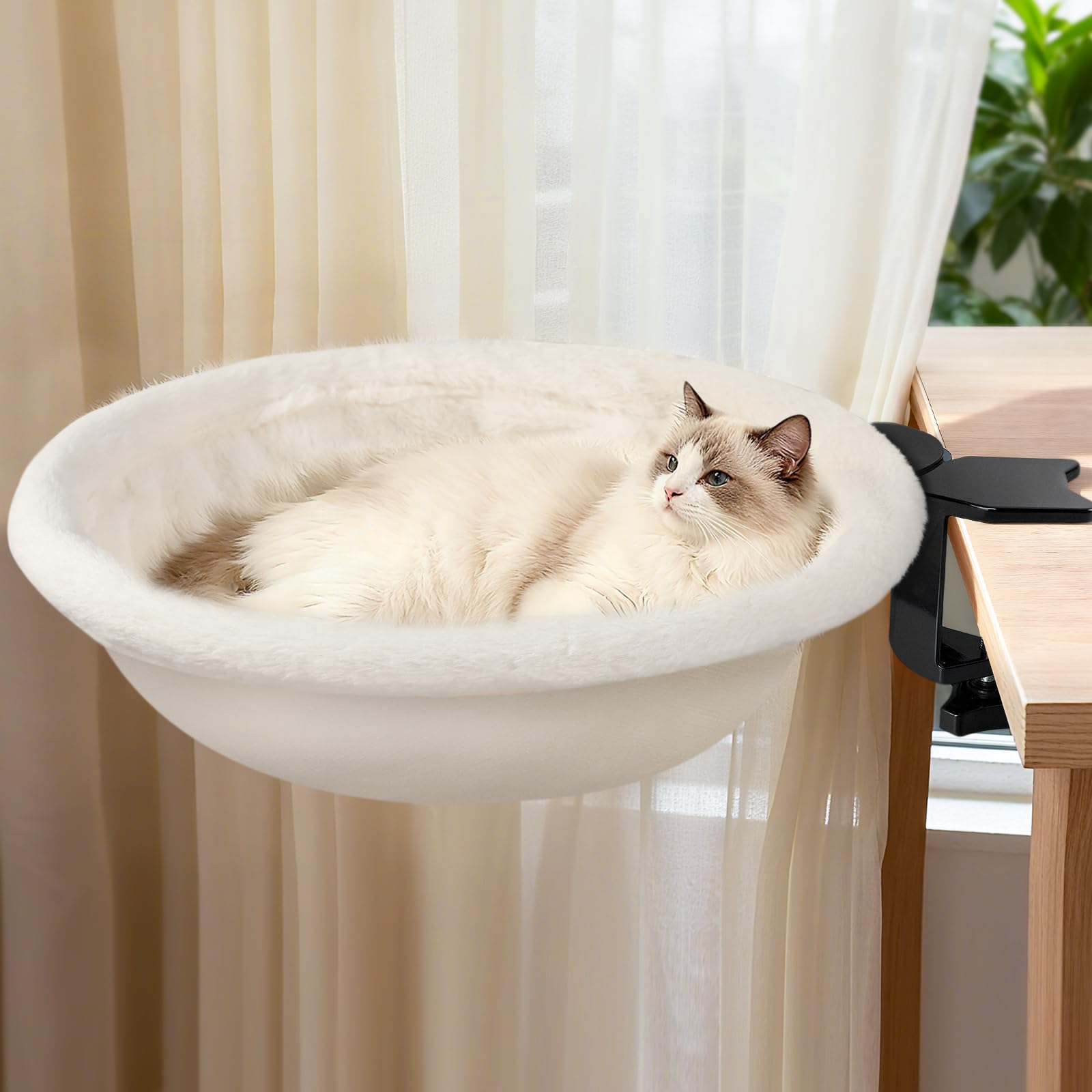 IPOW cama para gato en escritorio con giro de 180 grados para ahorrar espacio