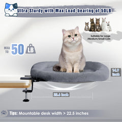 IPOW Cama Gato forro de pelo sintético ultra suave y cálido