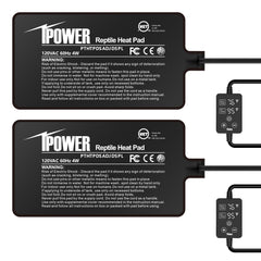 iPower calentador reptil 4W 4x7, superficie cálida para terrario.