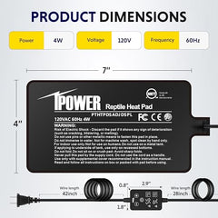 iPower control termico preciso, ajuste fino para terrarios.