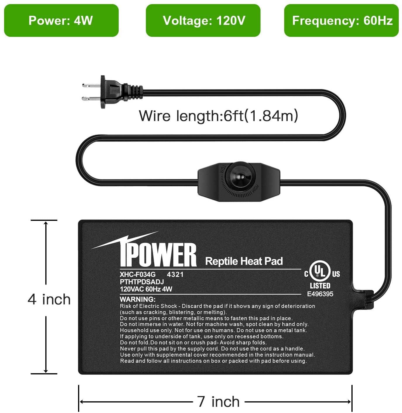 iPower diseño mejorado con control manual cómodo.