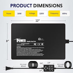 iPower diseño multicapa de PVC resistente al agua para terrarios