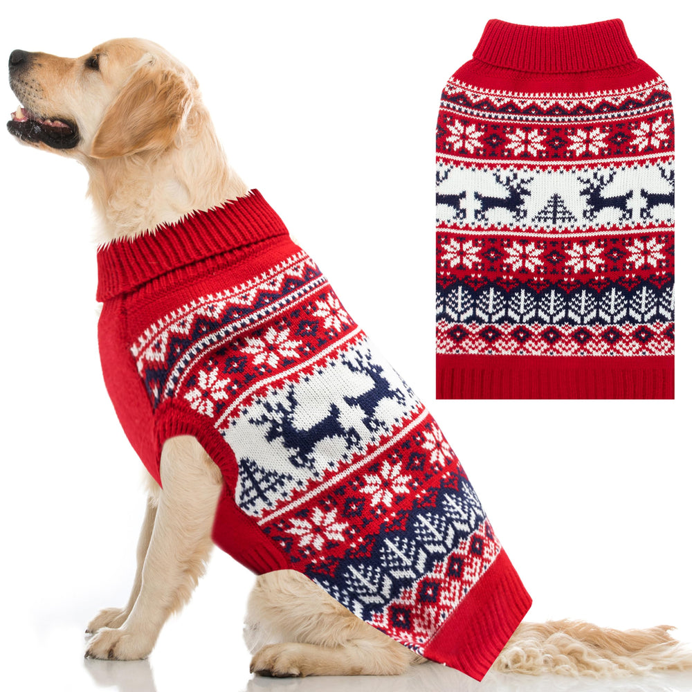 IPRAVOCI sudadera navideña para perro con copo de nieve, cálida para inviernos