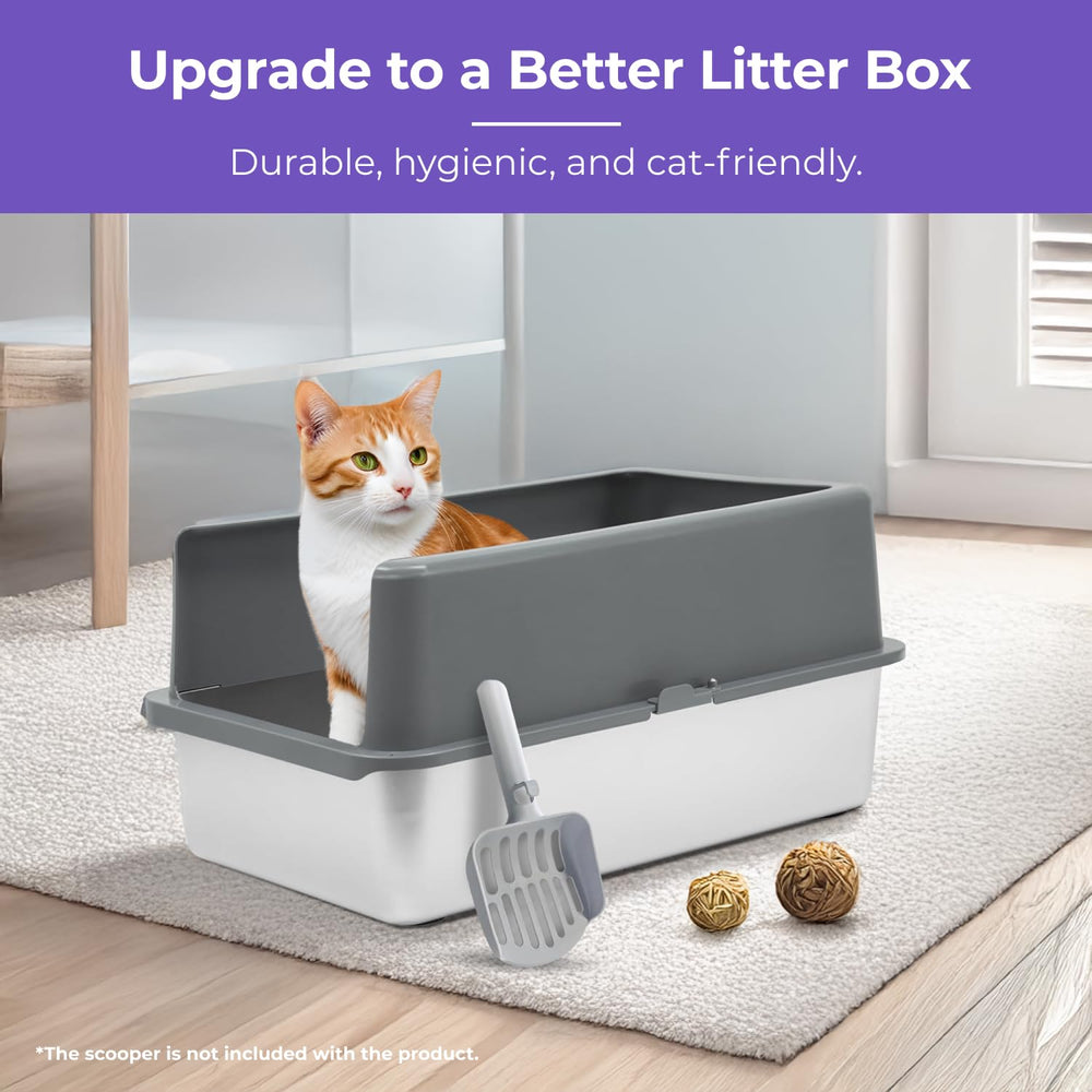 iPrimio XL: borde alto para reducir salpicaduras en hogares con varios gatos.
