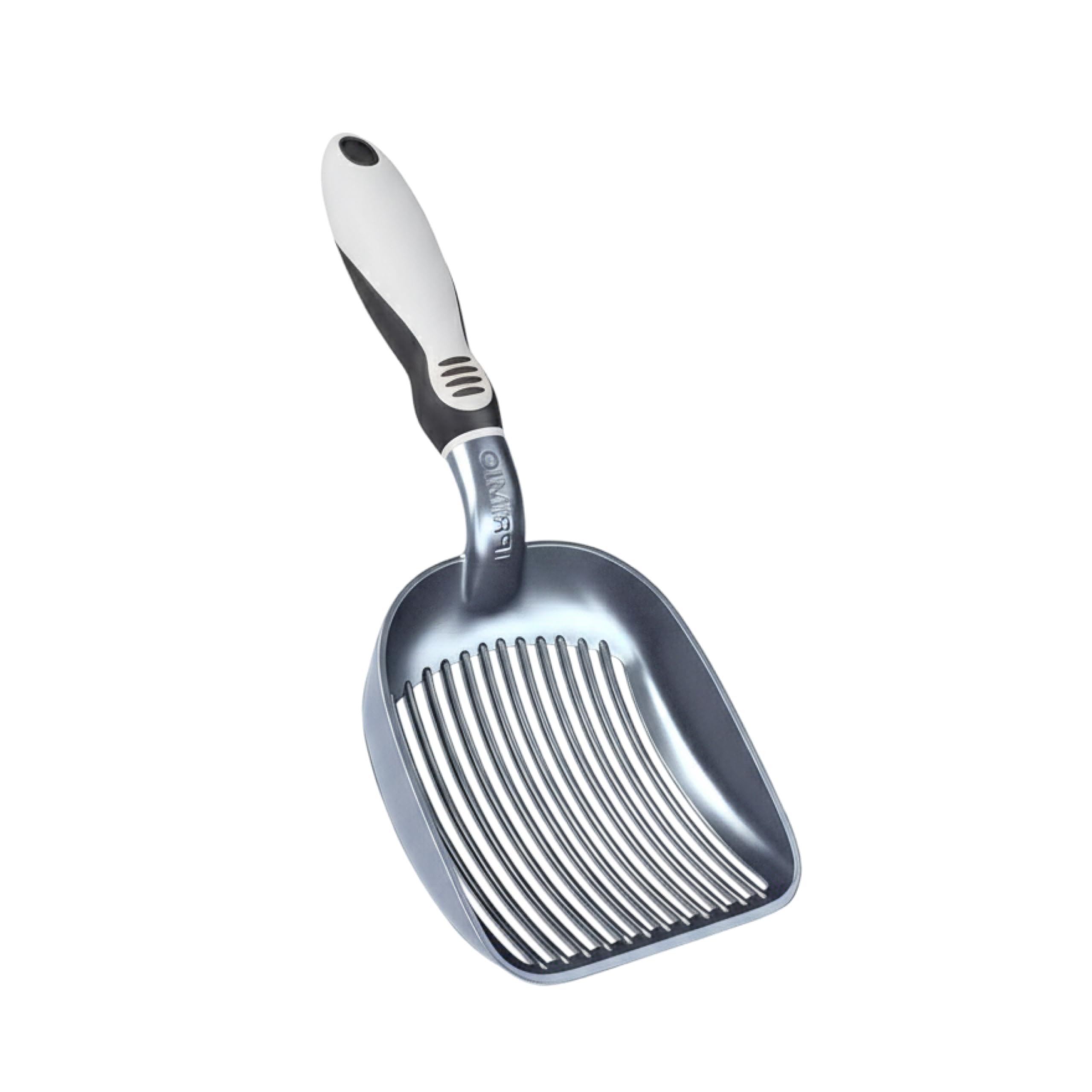 iPrimio Cucharón cribador con pala profunda para arena de gato, criba eficiente.