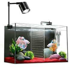 Acuario iPriro de 3 galones con vidrio claro para Bettas y peces pequeños.