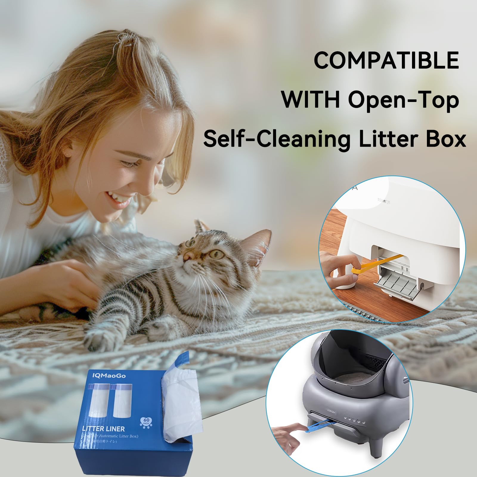 IQMaoGo bolsas compatibles con AutoScooper 11 para residuos de gato
