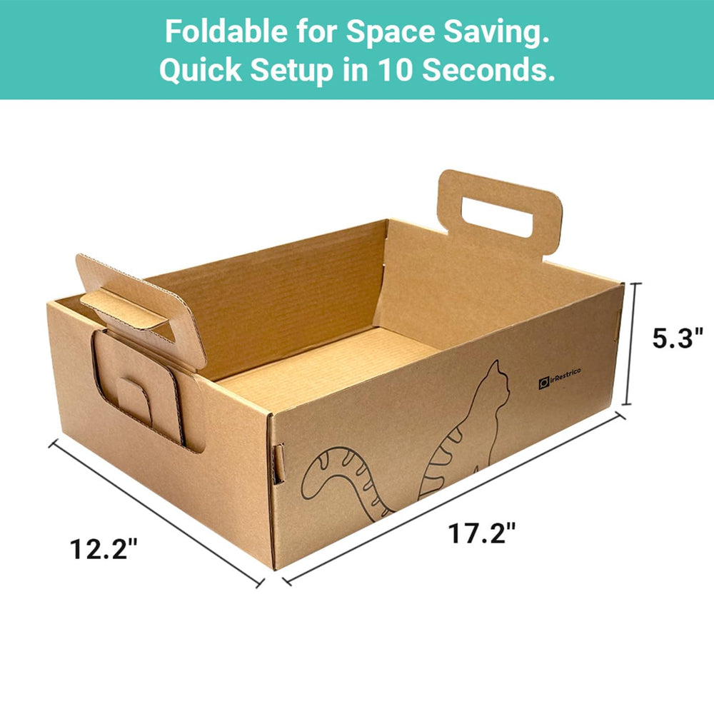 IRRESTRICO: caja con recubrimiento impermeable para evitar derrames y facilitar la limpieza.