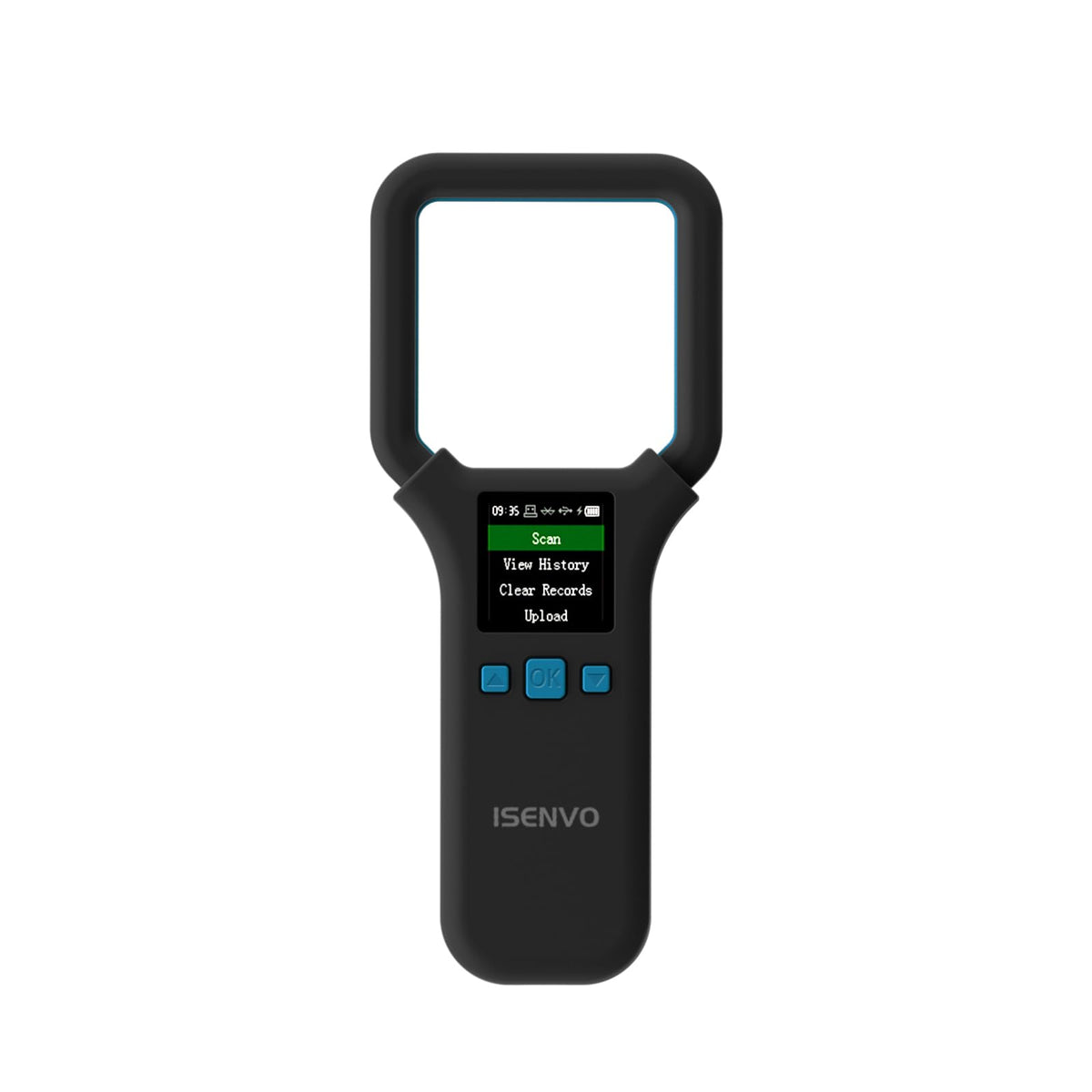 ISENVO AR190E: lector Bluetooth para microchip de mascota, lectura rápida.