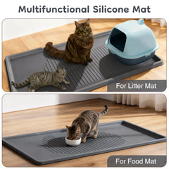 ISSEVE limpieza fácil de la alfombrilla para arena de gato