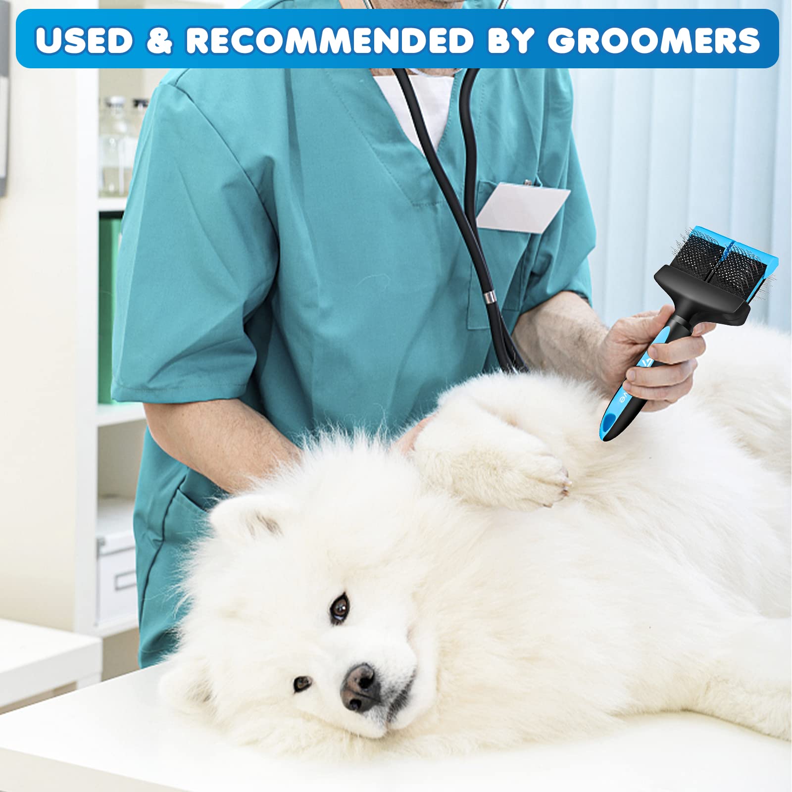 iToleeve Dual Flex Slicker deslanado pelo largo: ideal para pelaje denso
