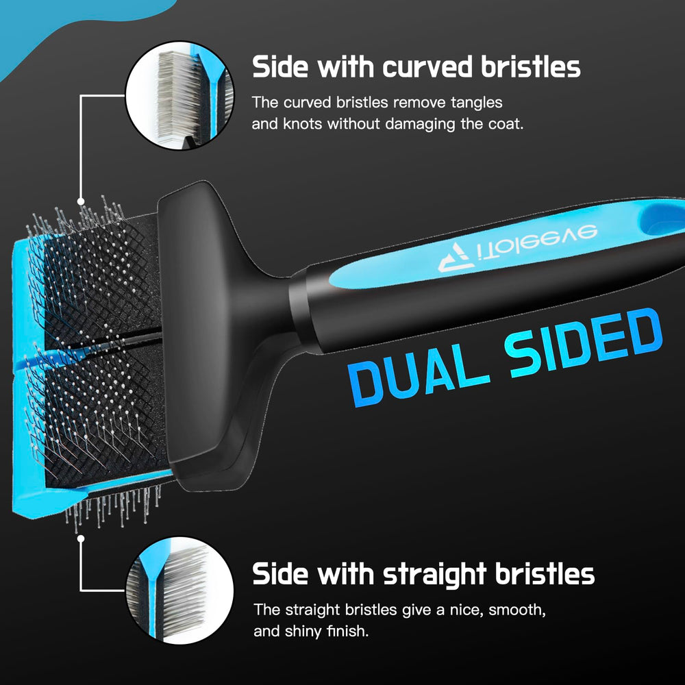 iToleeve Dual Flex Slicker filamentos curvos: penetran el subpelaje sin rayar