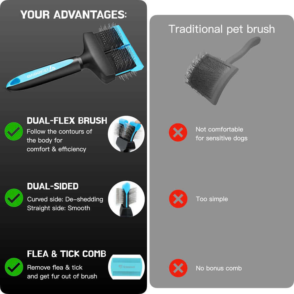 iToleeve Dual Flex Slicker filamentos rectos: crean pelaje suave y brillante