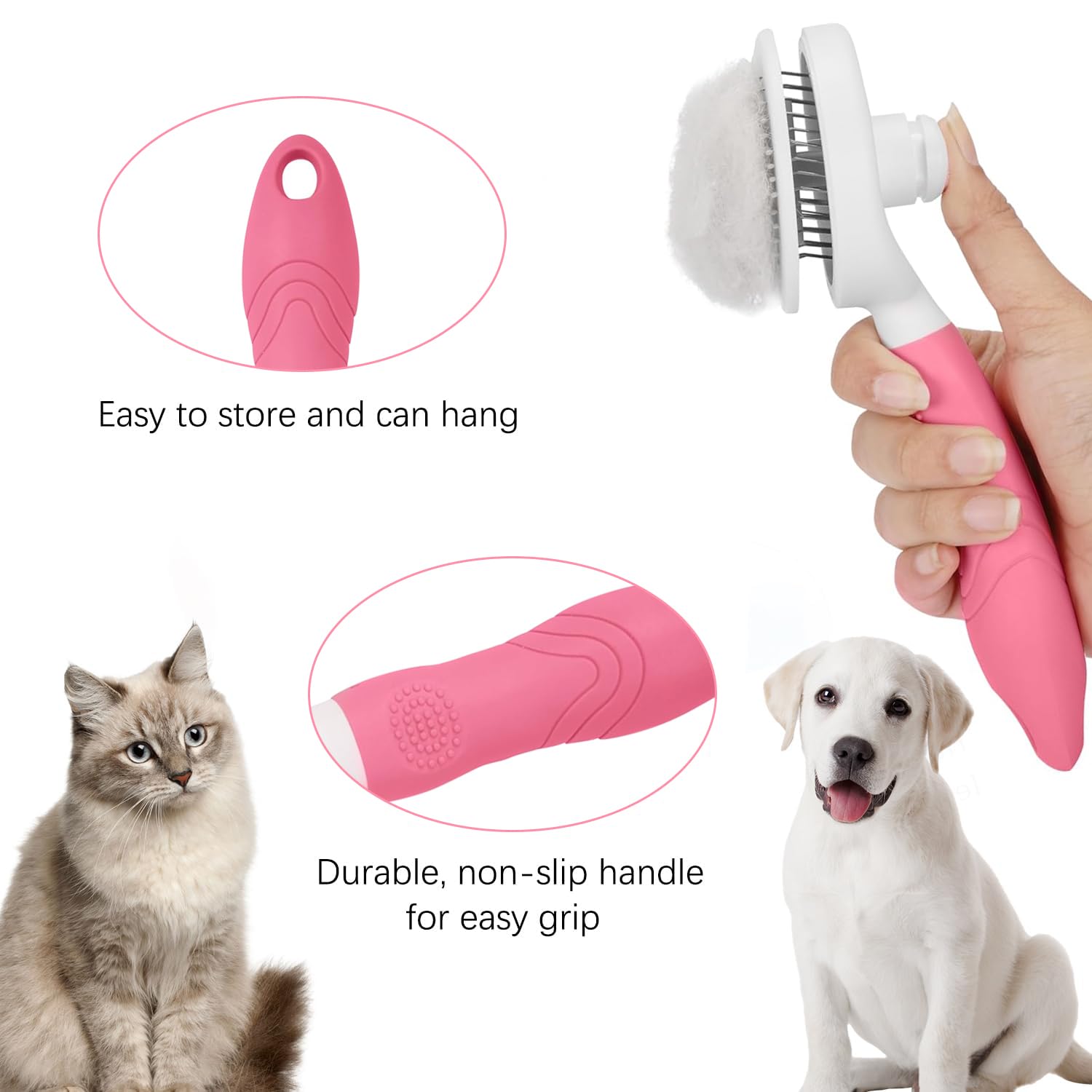 itPlus cepillo con mango ergonómico antideslizante para un cepillado cómodo.