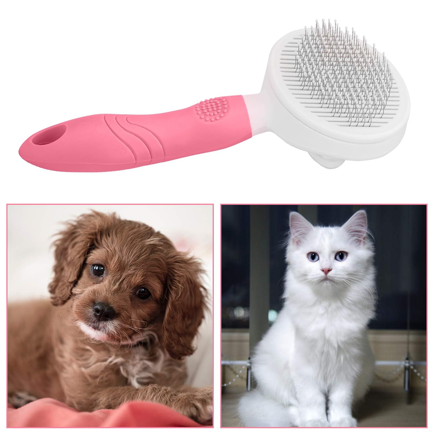 itPlus cepillo para perros y gatos, reduce nudos y pelo suelto de forma eficaz.