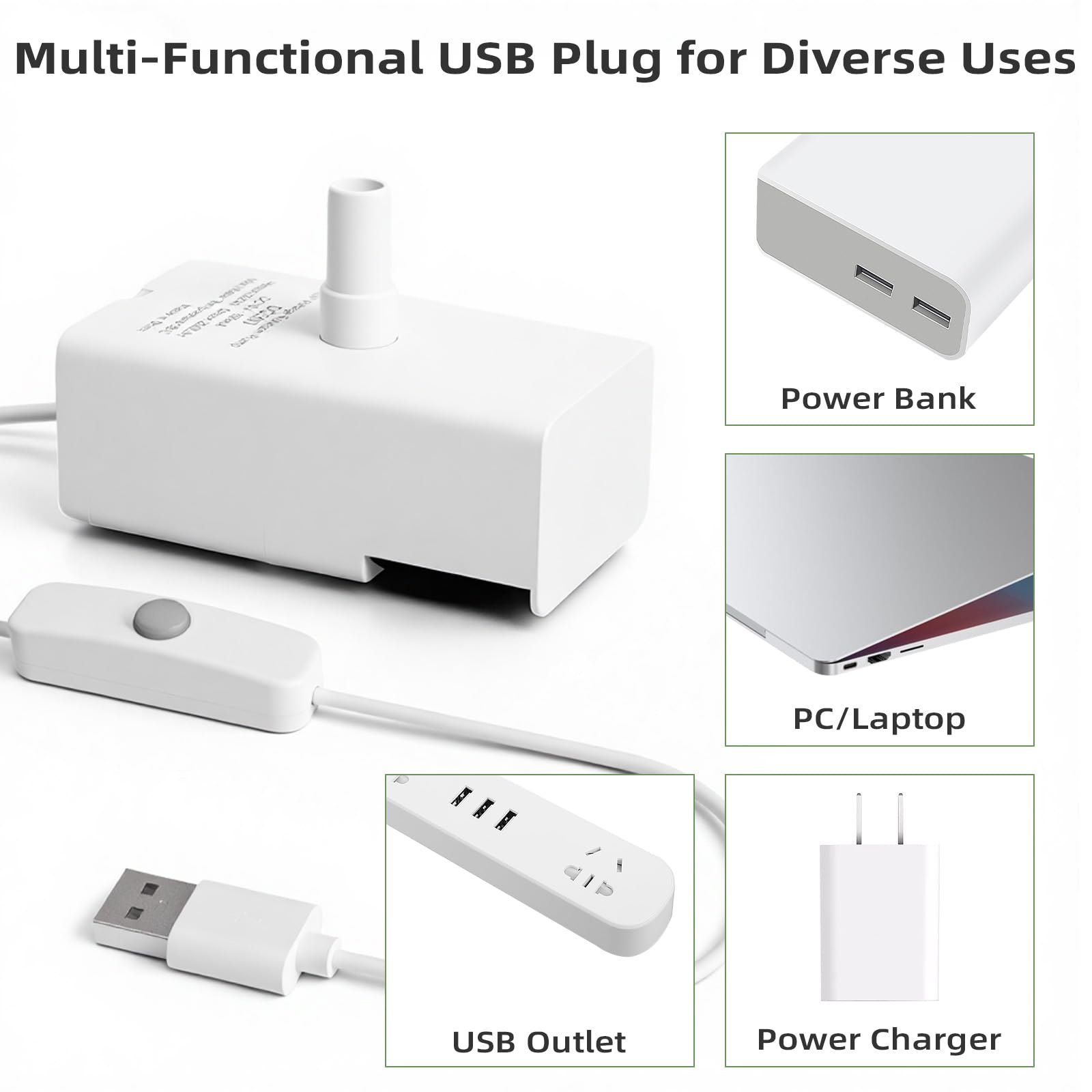 Bomba ITSCUTE D443 con USB, bajo consumo y uso práctico.