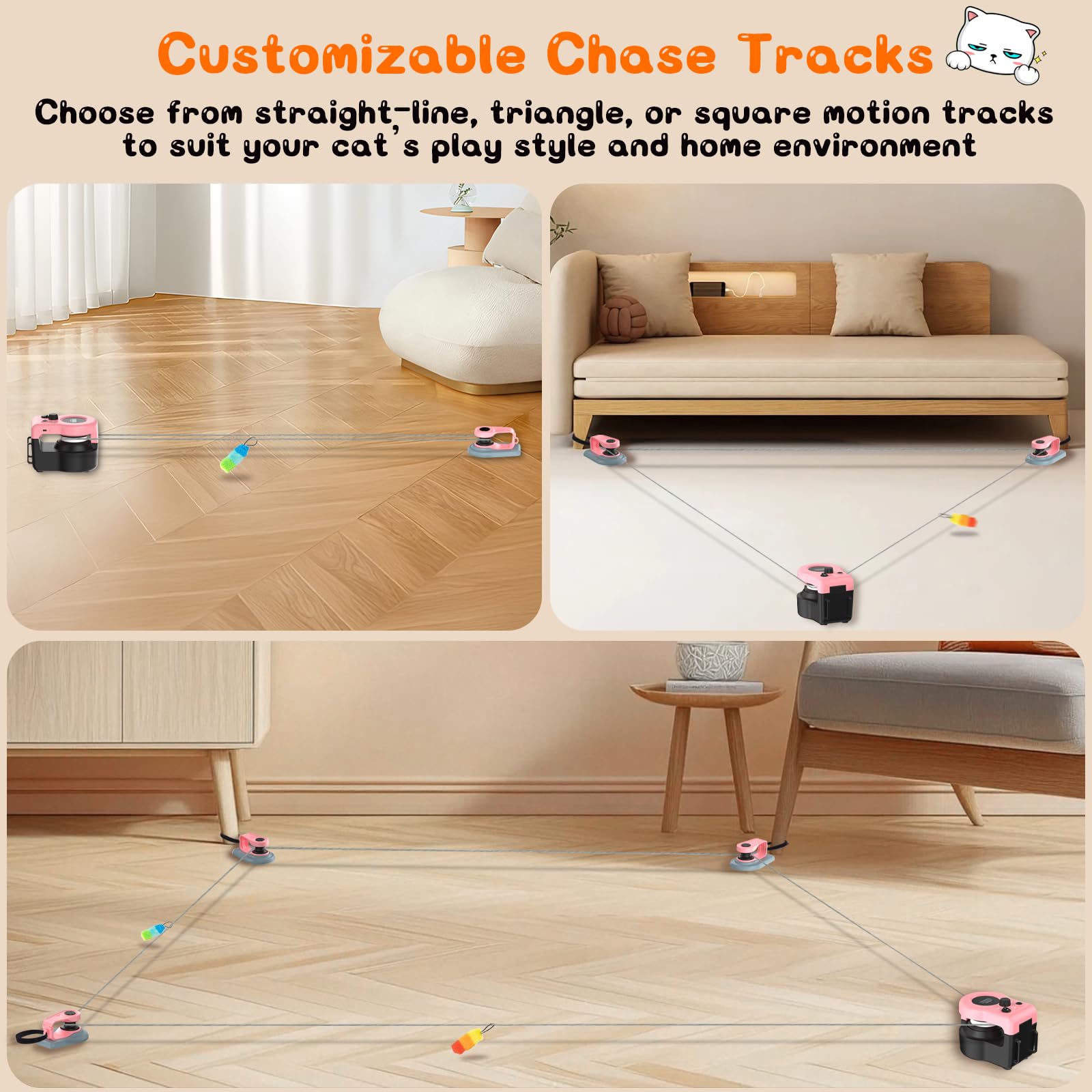 ITSHINY gato control remoto para sesiones de juego flexibles en interiores
