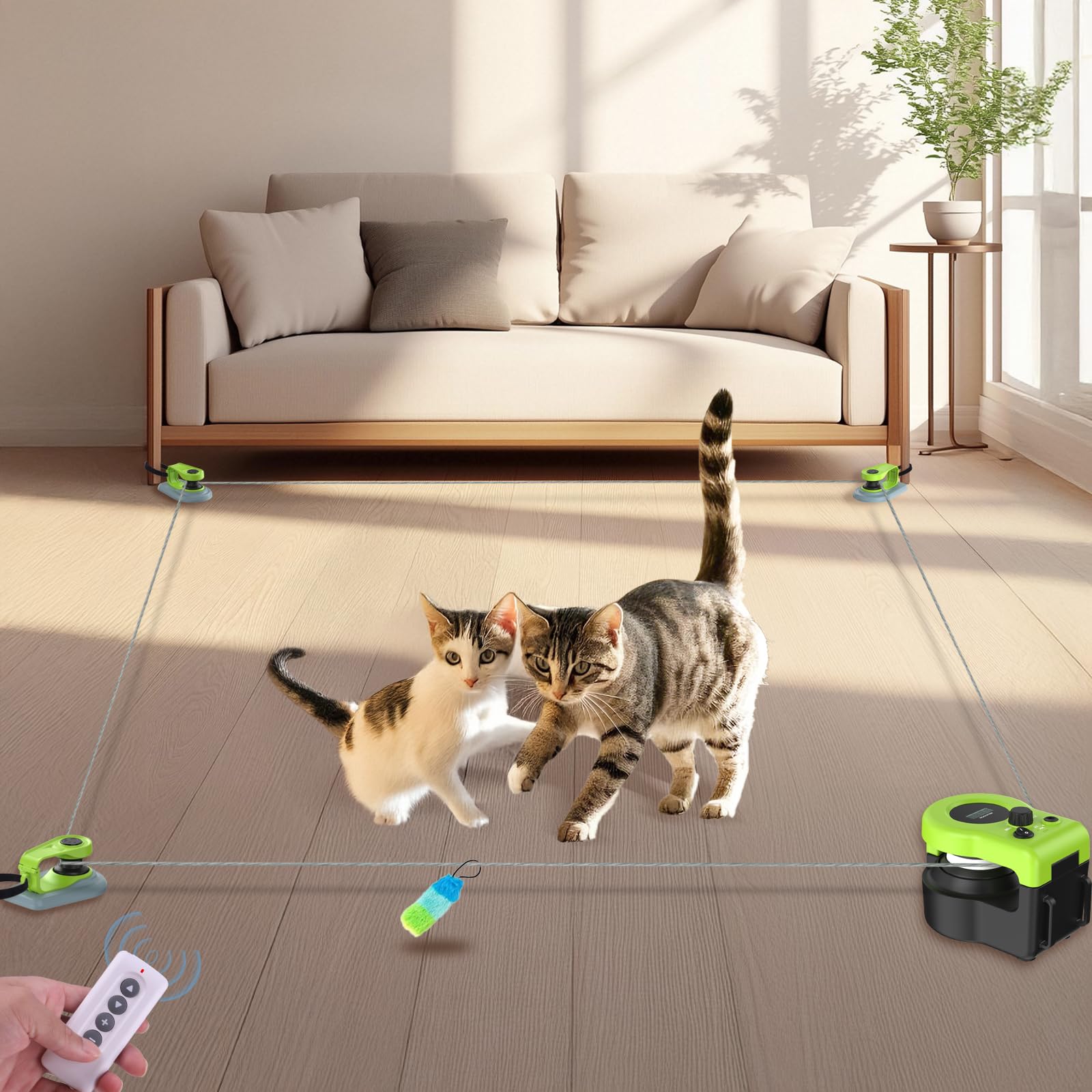ITSHINY trotadora para gatos en interiores con motor silencioso, ideal para ejercitarse de forma tranquila.