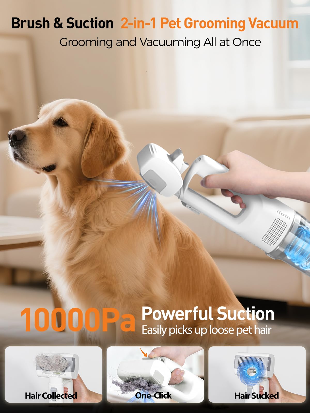 Cepillo deslanador de itutn para perros y gatos, elimina pelo suelto