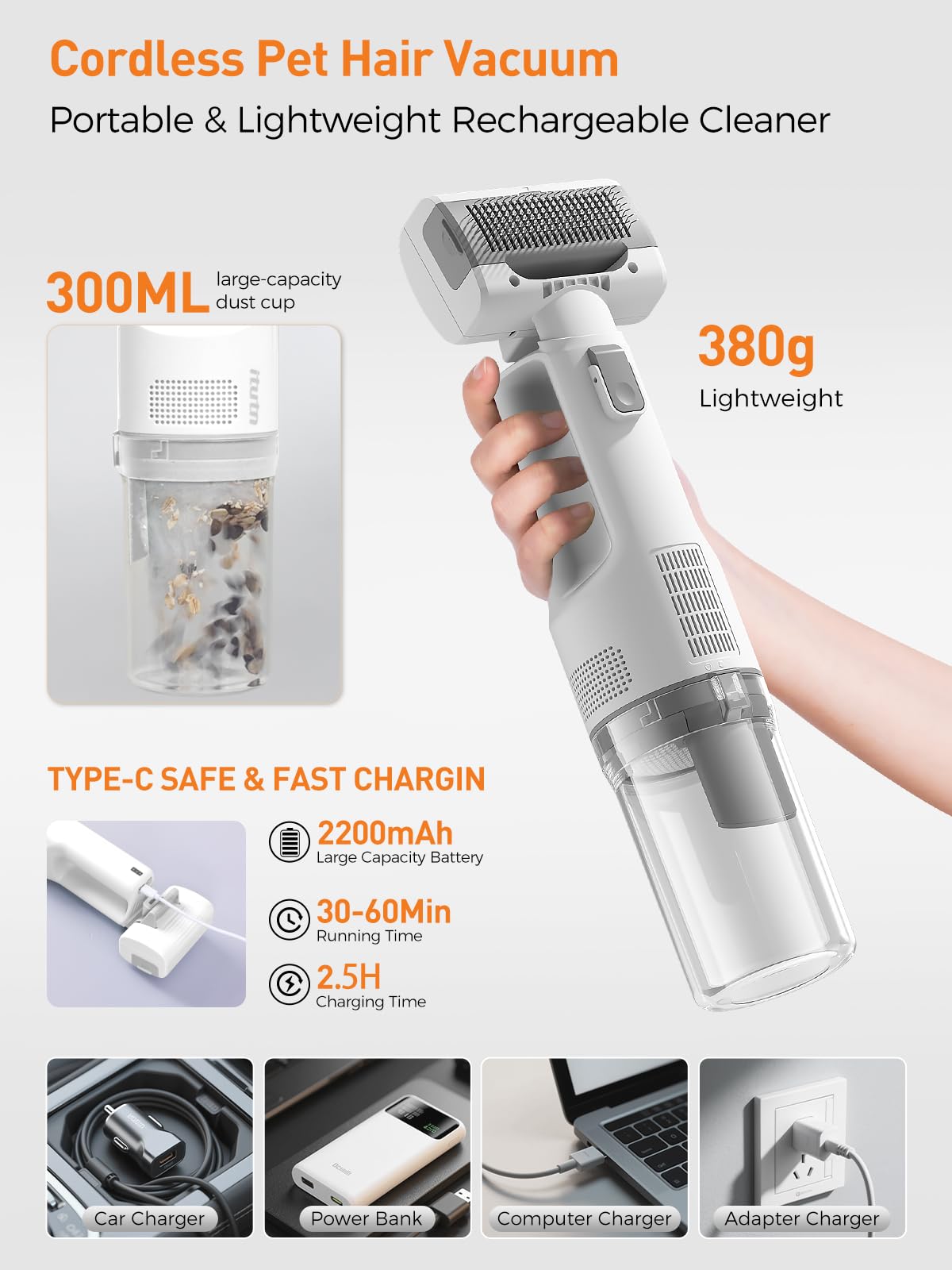 Herramienta deslanado de itutn para mascotas, cabello suelto bajo control