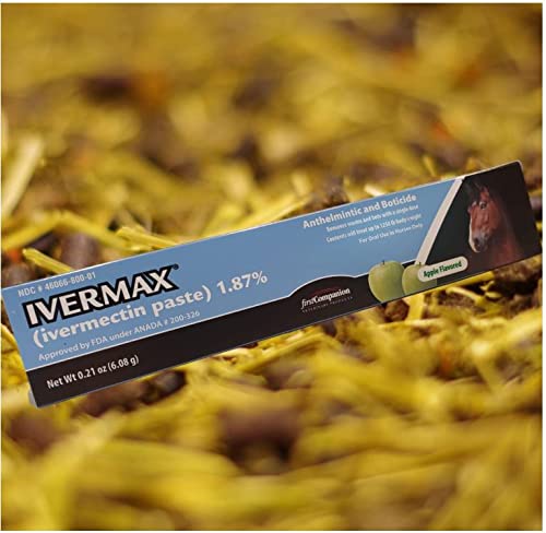 Aplicación oral de Ivermax en caballos con dosificador incluido para dosificación precisa.