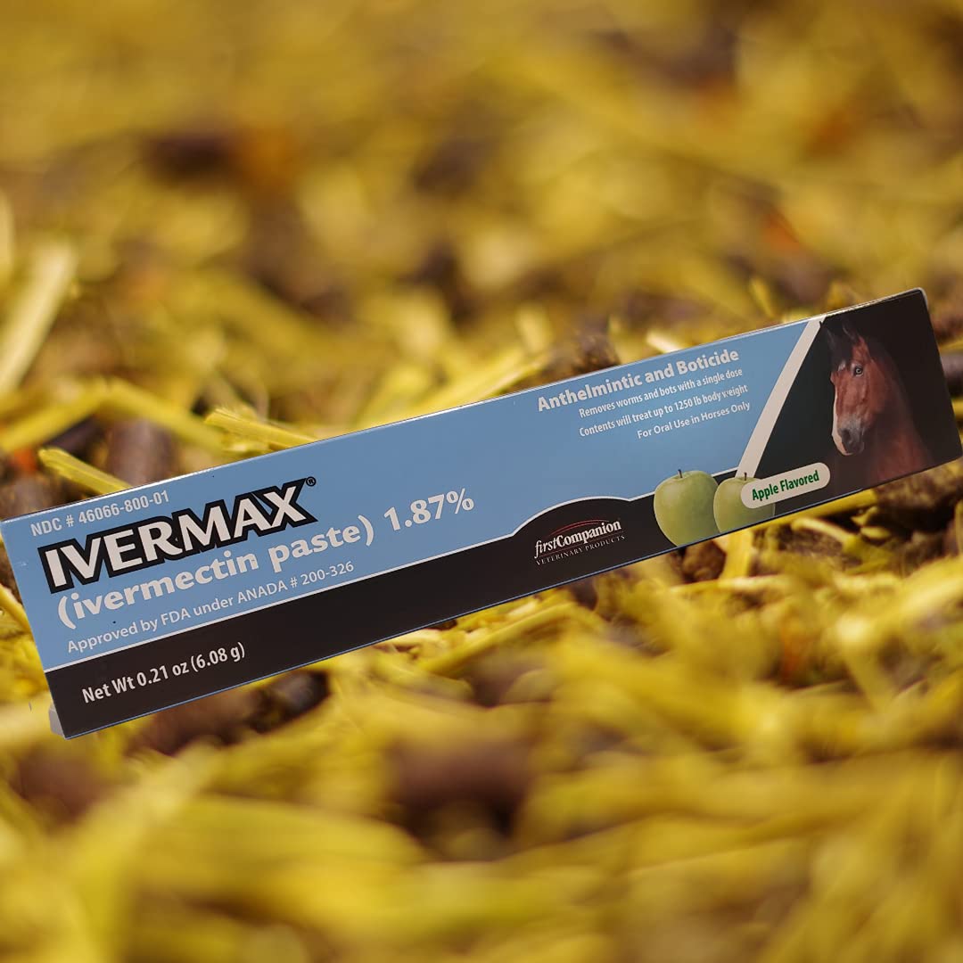 Ivermax tubo aplicación manzana listo para uso rápido en caballos