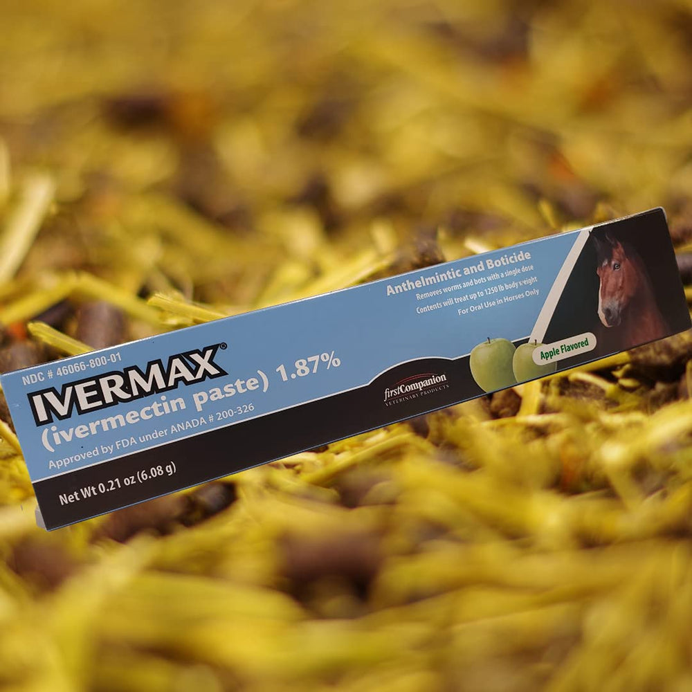 Ivermax tubo aplicación manzana listo para uso rápido en caballos