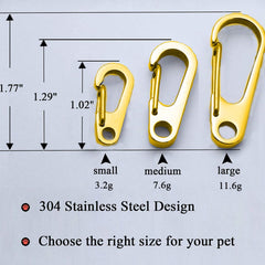 IVIA PET clips acero inoxidable 304, alta resistencia y color estable para uso diario.
