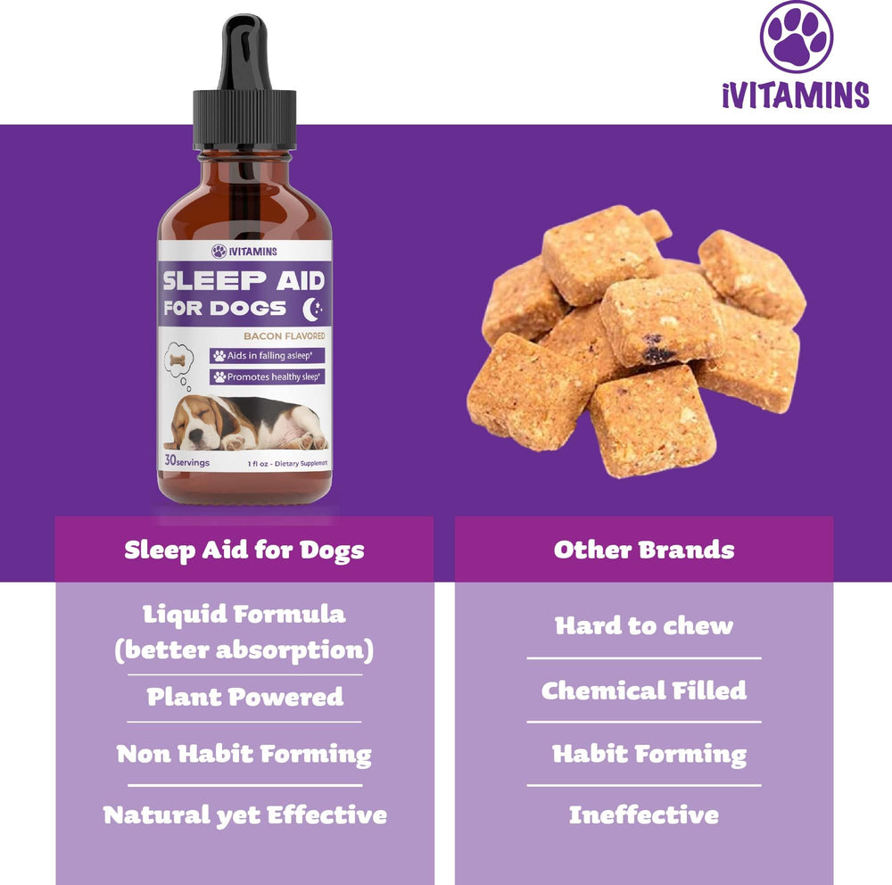 iVitamins ayuda dormir para perros, uso nocturno para sueño estable.