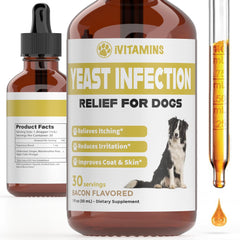 iVitamins tratamiento-infeccion-levadura-perros-gotas: alivio suave de oídos e irritaciones.