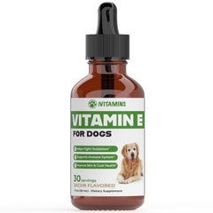 iVitamins Vitamina E para perros con sabor a tocino, fácil de administrar
