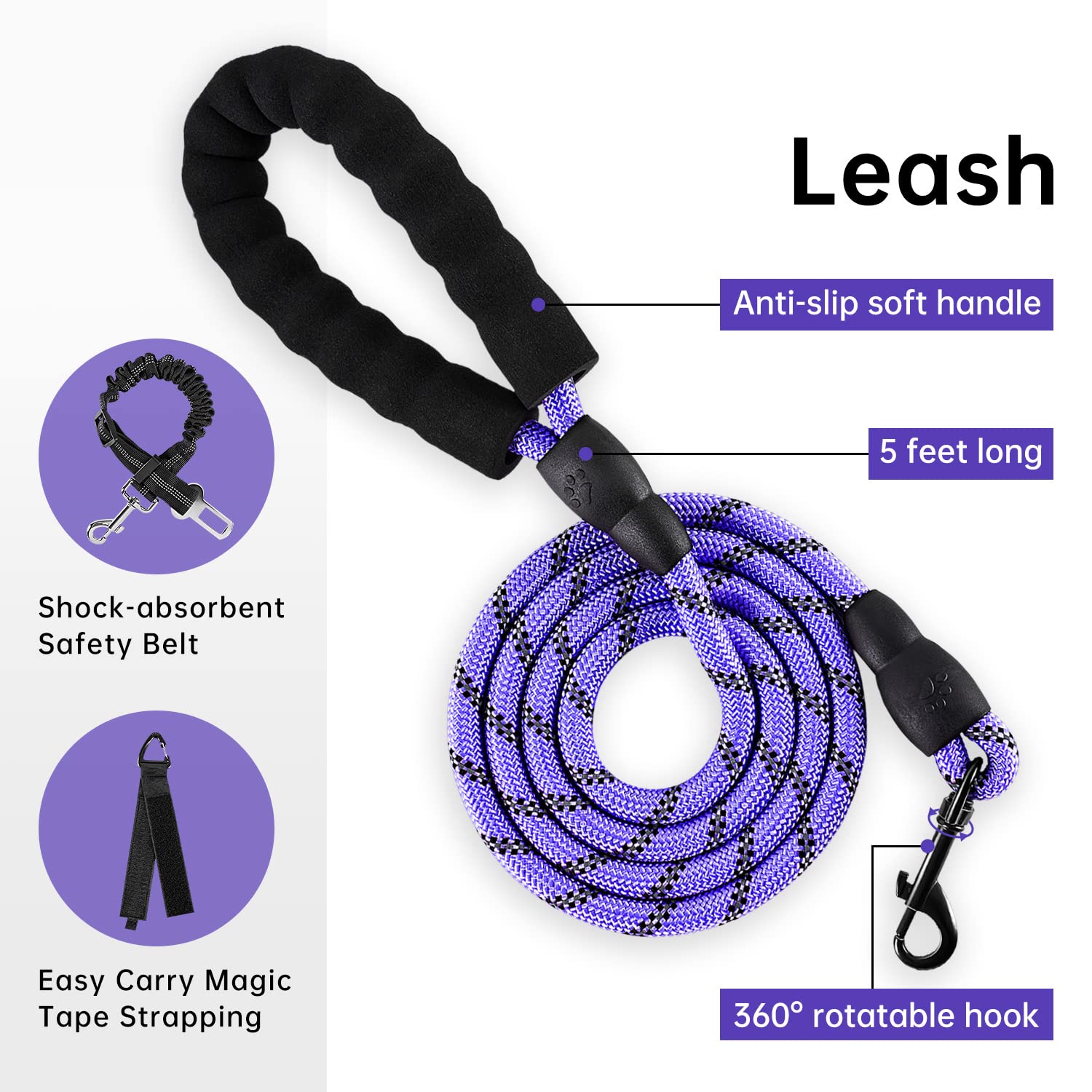 IVY&LANE Clips delanteros y traseros: dirige al perro con seguridad