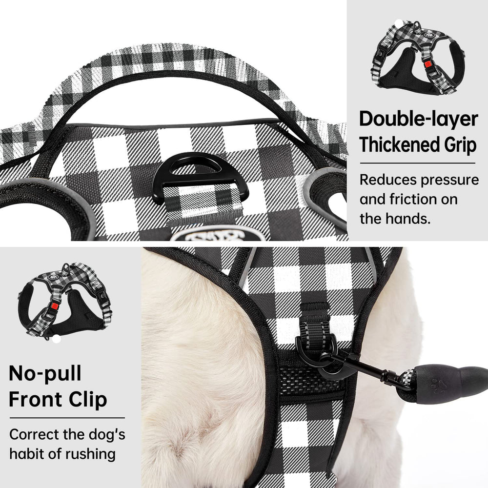 IVY&LANE arnés acolchado de malla suave para perros activos.